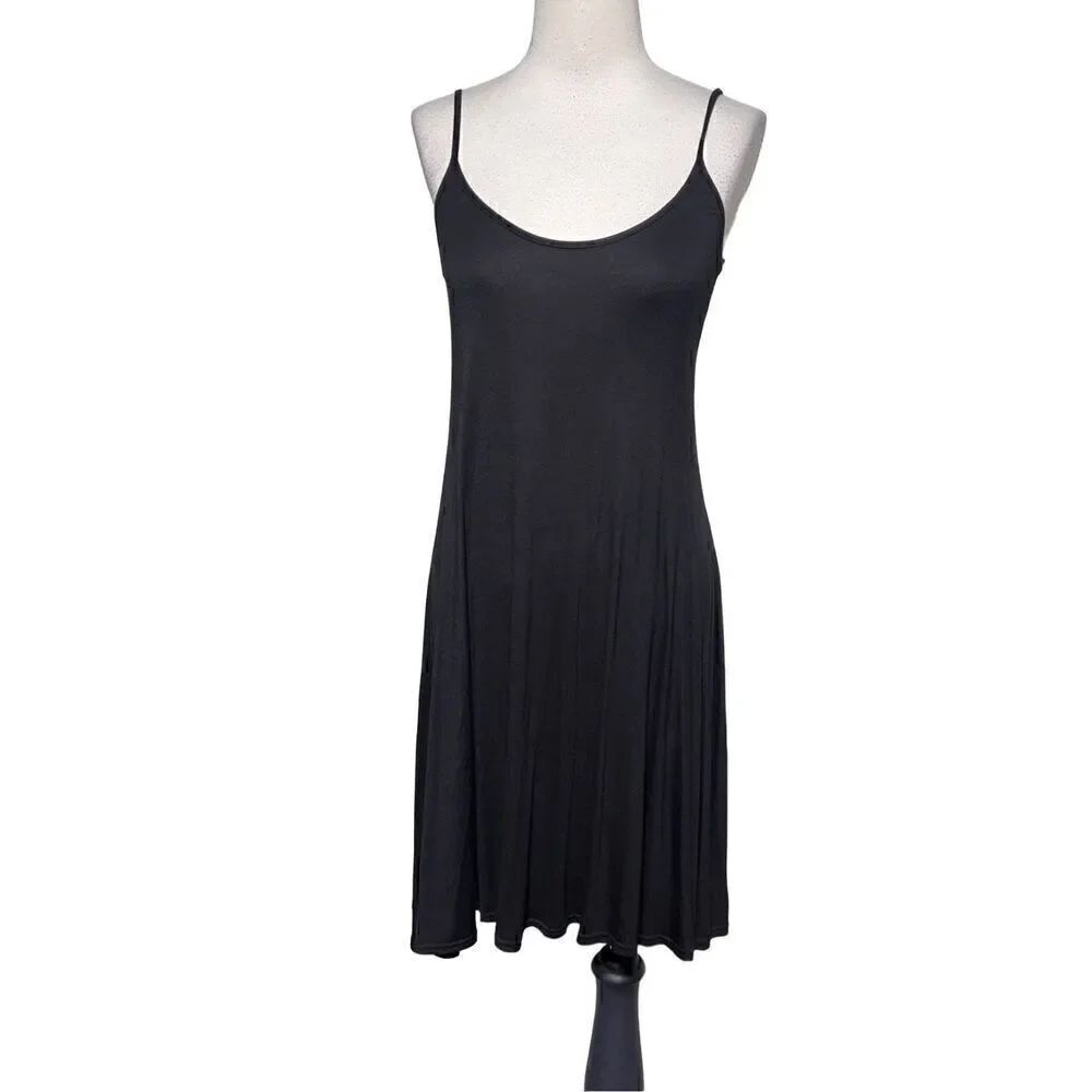 Style Plus NWT Black Knit Strappy Sundress Casual Dress Size S/M